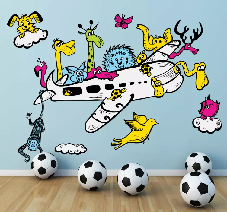 Animal Airline Wall Sticker - TenStickers