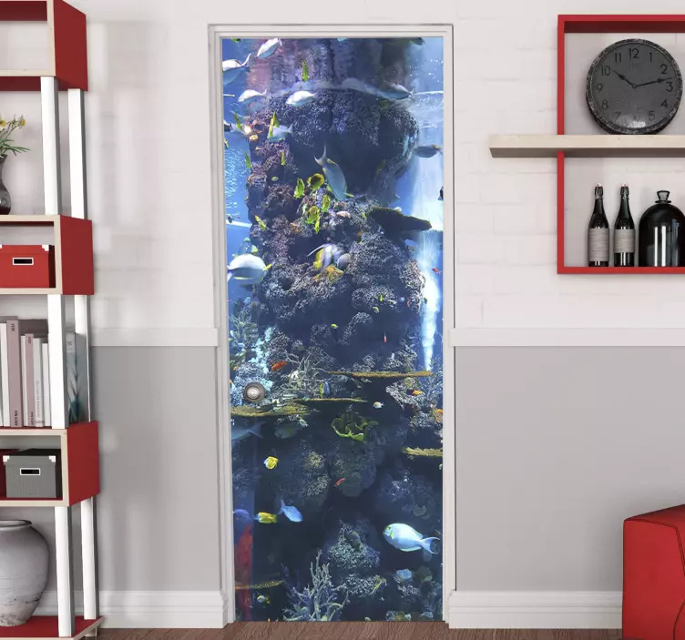 Aquarium door vinyl decal - TenStickers