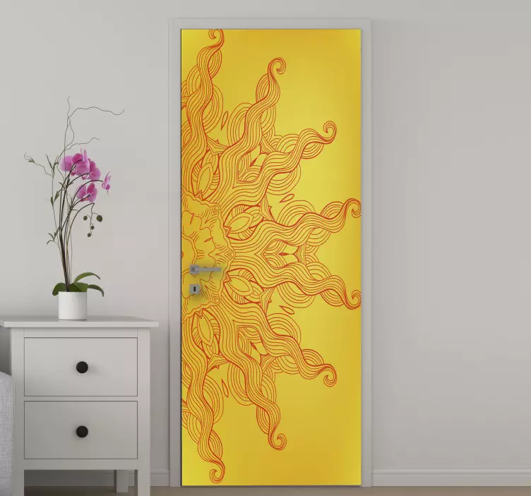 Arabesque sun vinyl decal - TenStickers