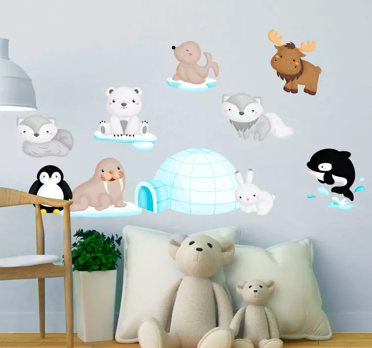 Arctic Wildlife wall stickers for kids - TenStickers