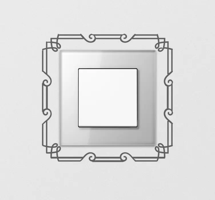 Art Deco Frame Switch Sticker - TenStickers
