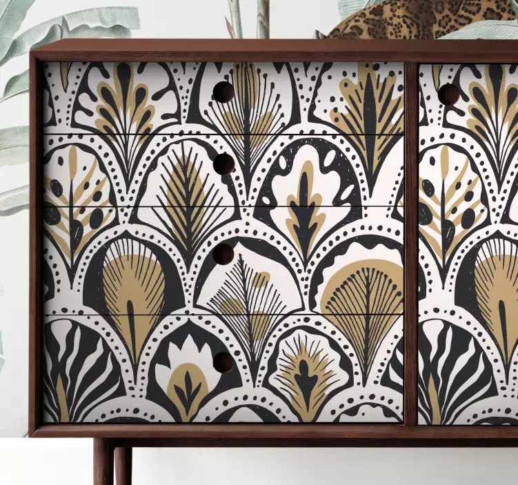 Art deco pattern furniture sticker - TenStickers