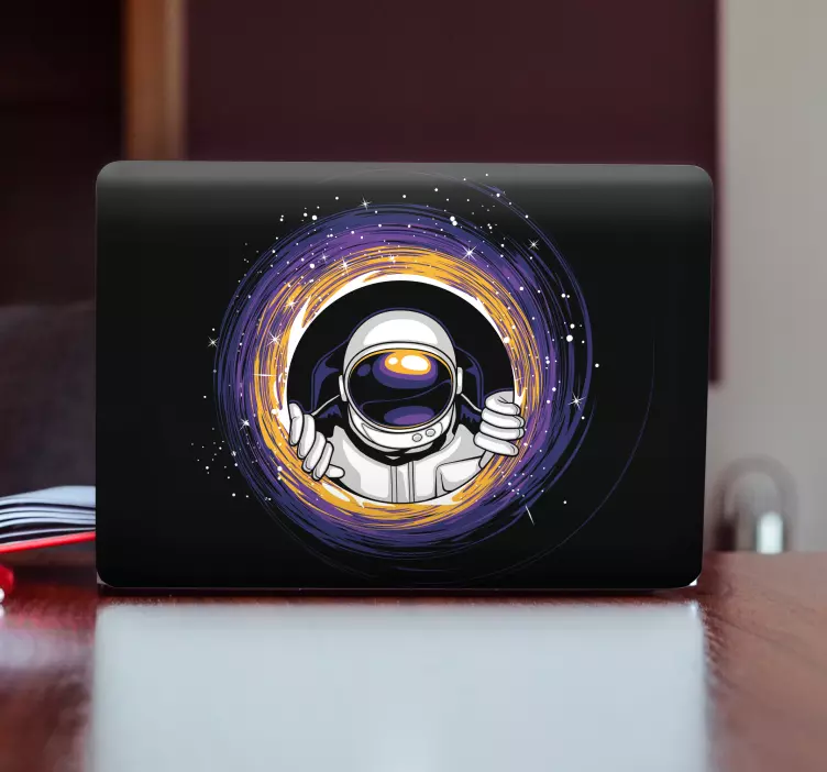 Astronauts and black holes laptop skin - TenStickers