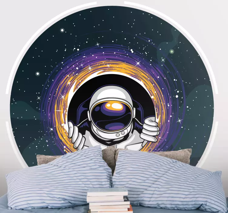 Astronauts and black holes wall decal - TenStickers