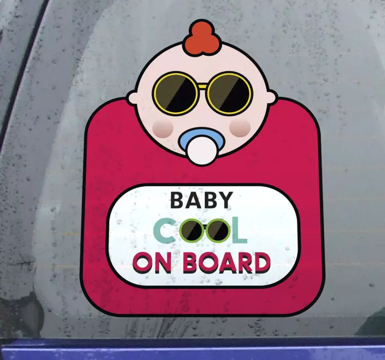 Baby COOL baby on board sticker - TenStickers
