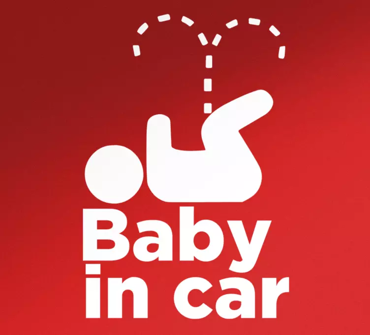 Peeing baby on board sticker - TenStickers