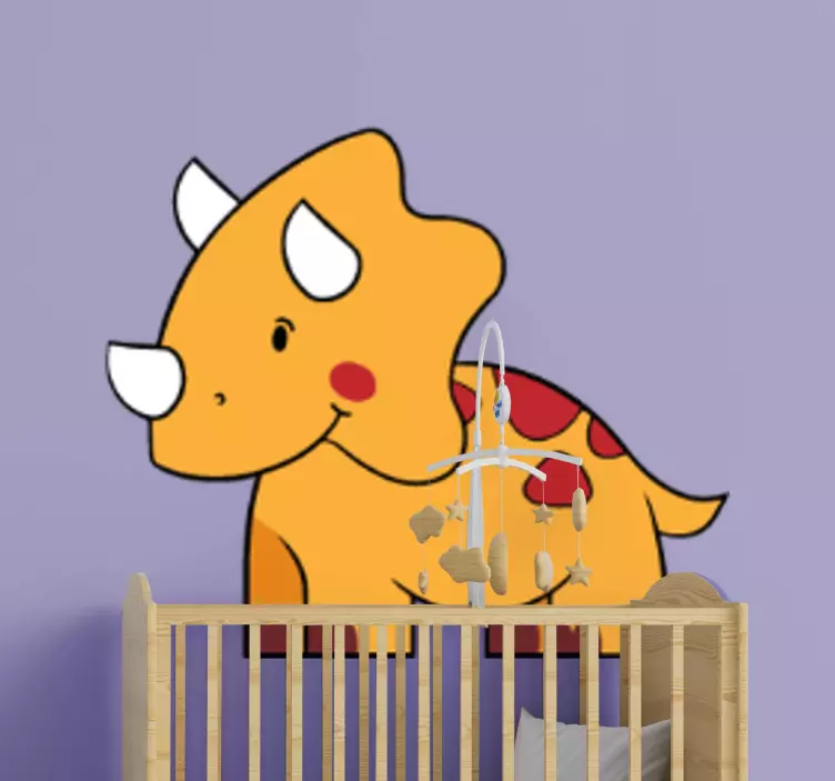 Baby triceratops dinosaur wall sticker - TenStickers