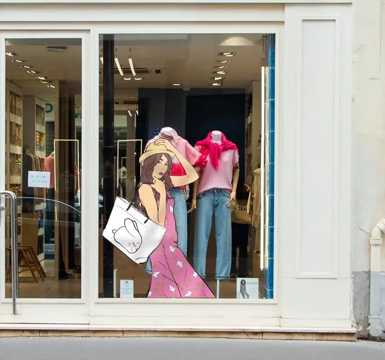 Bag Young Fashion Wall Sticker - TenStickers