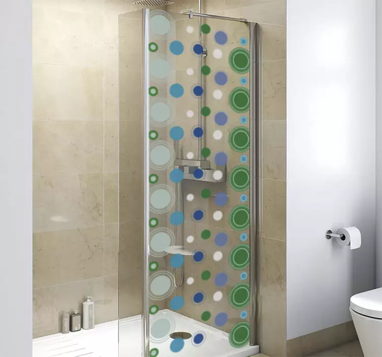 bathroom tile shower screen sticker - TenStickers