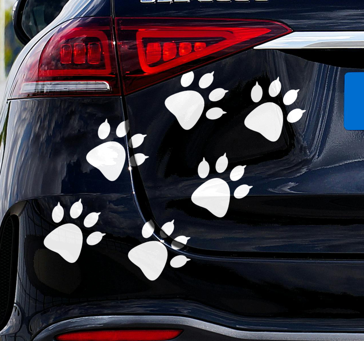 Bear tracks design car sticker - TenStickers