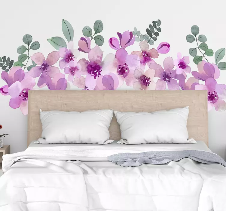 beautiful watercolor bouquet flowers sticker - TenStickers