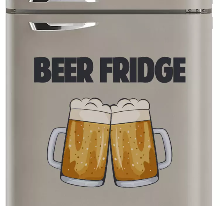 Beer glass texture fridge sticker - TenStickers