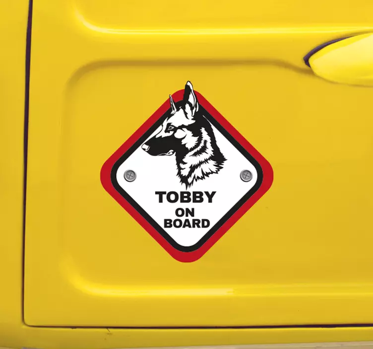 Belgian Shepherd baby on board sticker - TenStickers