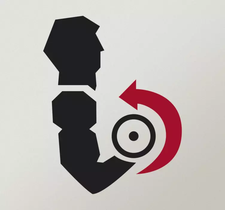 Bicep Curl Wall Sticker - TenStickers