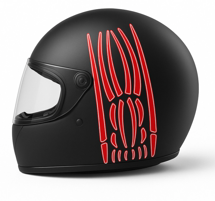 Bike sticker curved red stripes - TenStickers