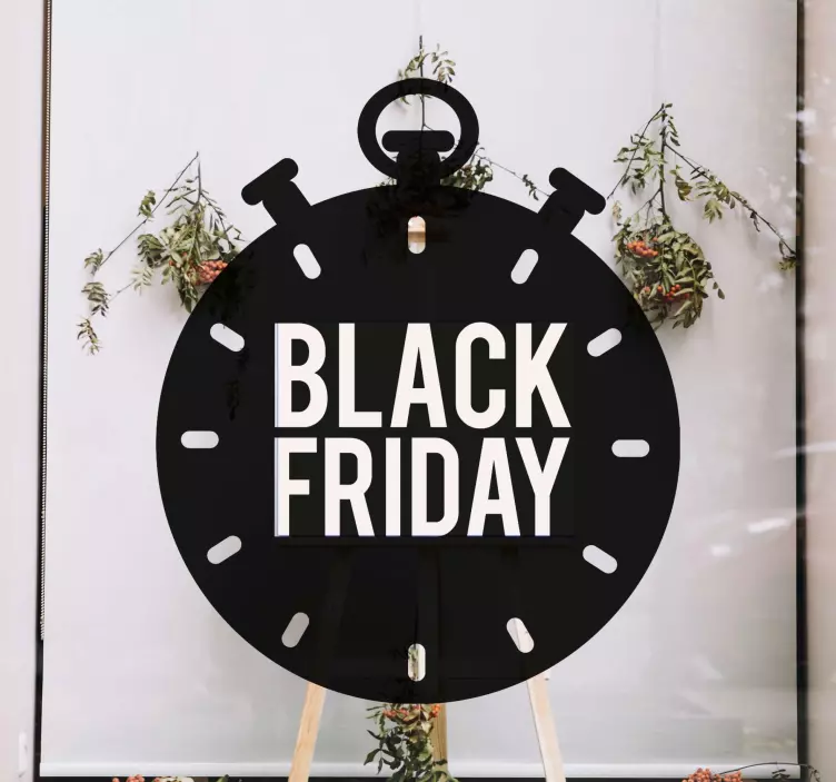 Black Friday Stop watch black friday stickers - TenStickers