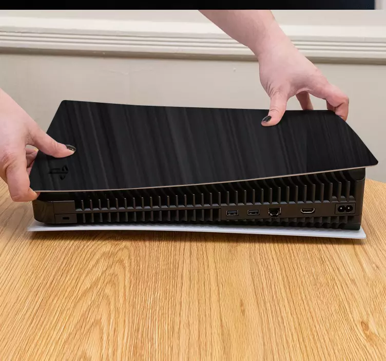 Black wallpaper with motion lines PS5 sticker - TenStickers
