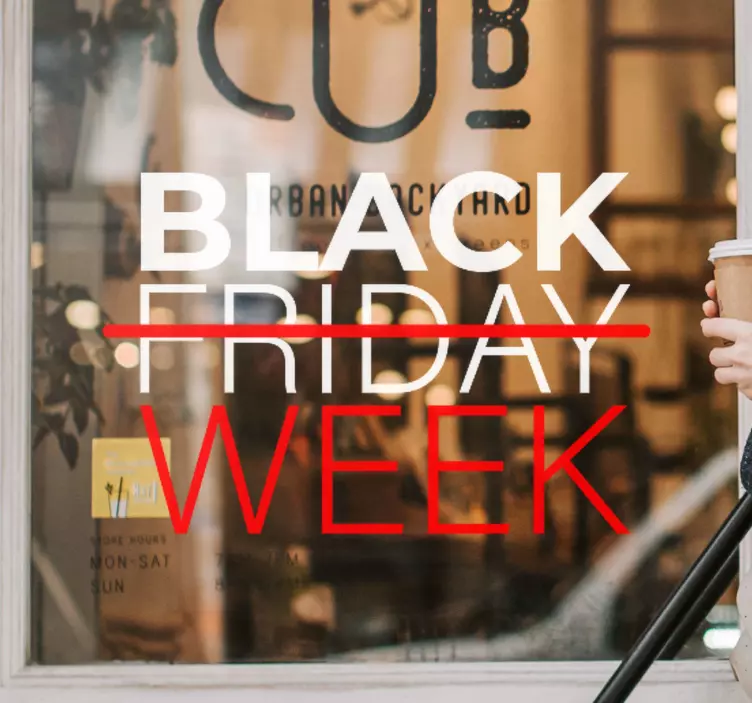 Friday black week sales stickers - TenStickers