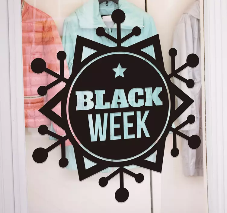 BLACK WEEK SALE PROMOTION sales sticker - TenStickers