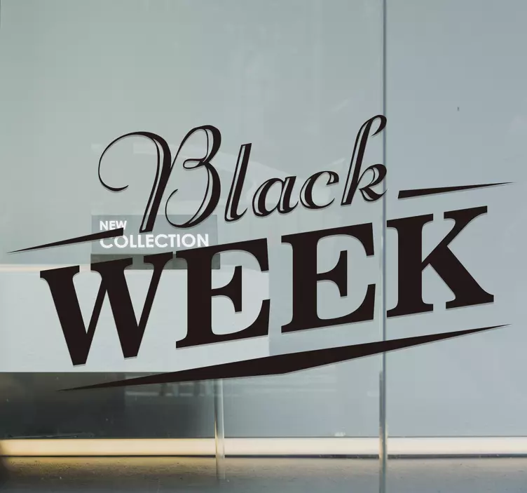 Black week window sale sticker - TenStickers