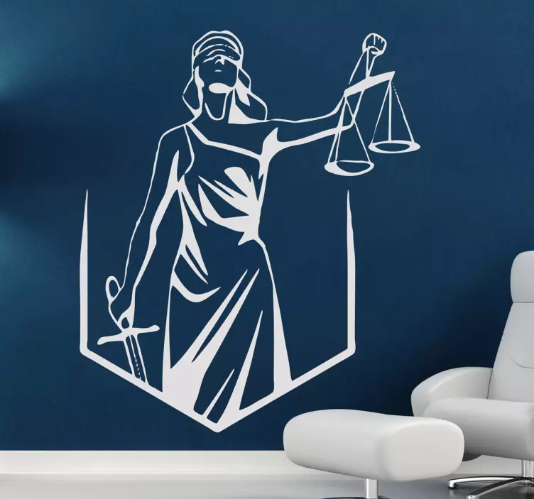 Blind Justice Wall Sticker - TenStickers