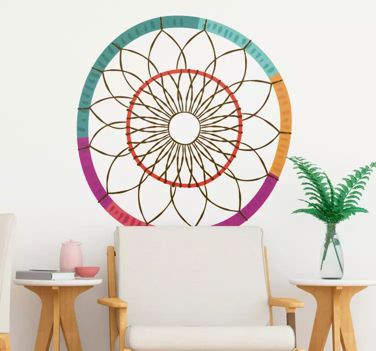 bohemian dream catcher Abstract Wall Sticker - TenStickers