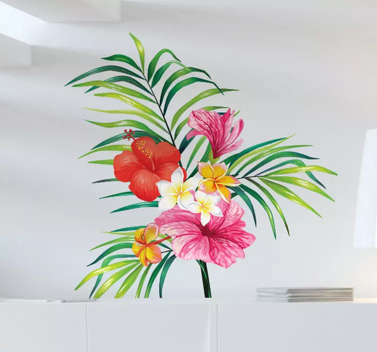 Botanic plant flower wall sticker - TenStickers
