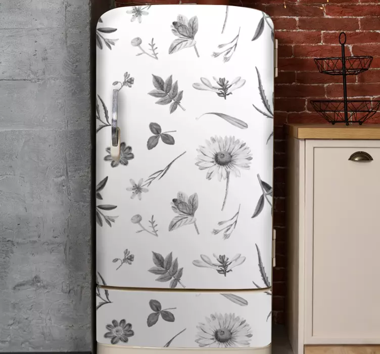 Botanical protector fridge sticker - TenStickers