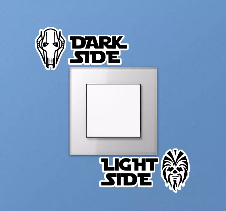 Shadow and illumination side light switch sticker - TenStickers