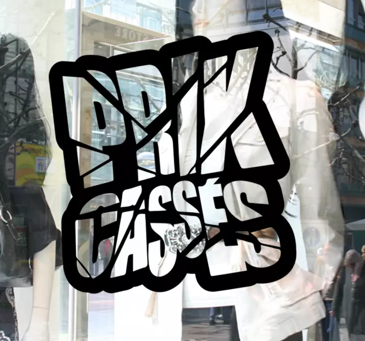 Broken price window sticker - TenStickers