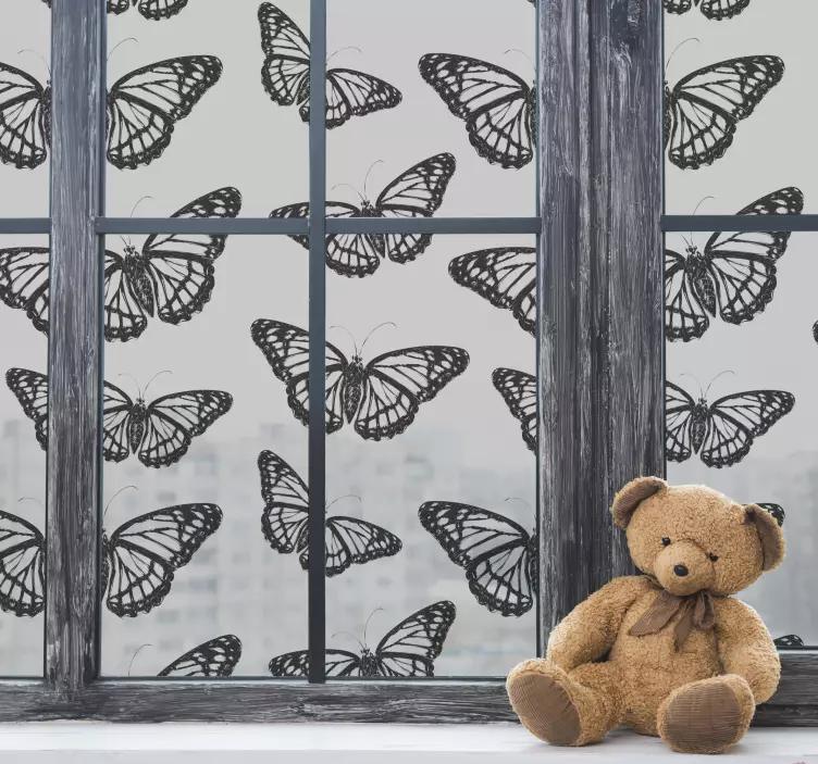 Butterfly wings window sticker - TenStickers