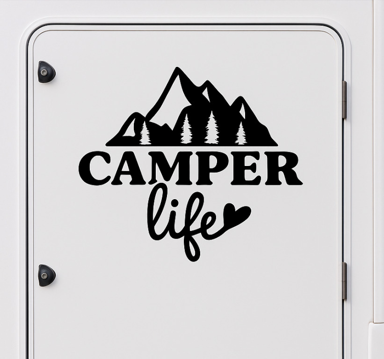 "Camper life" campervan decal - TenStickers