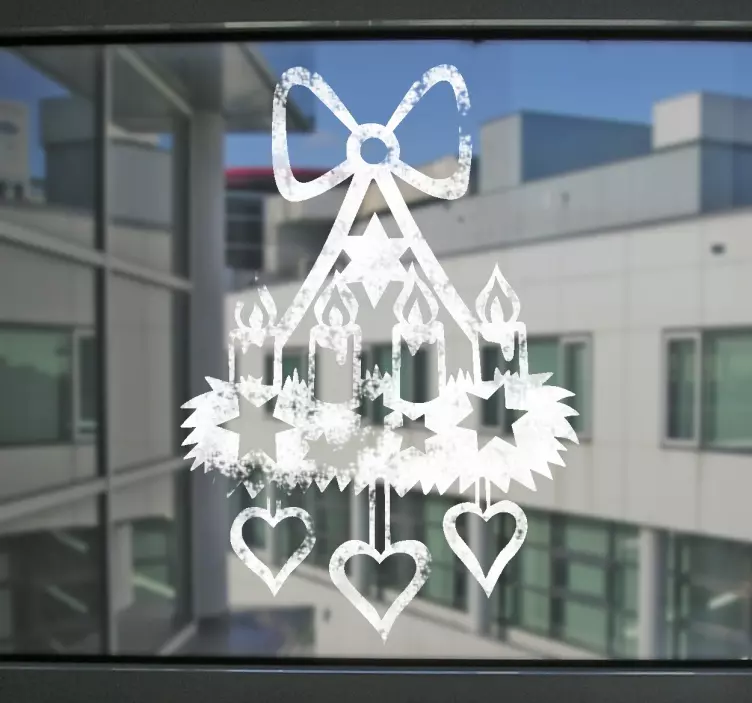 Candle Lamp Christmas Decal - TenStickers