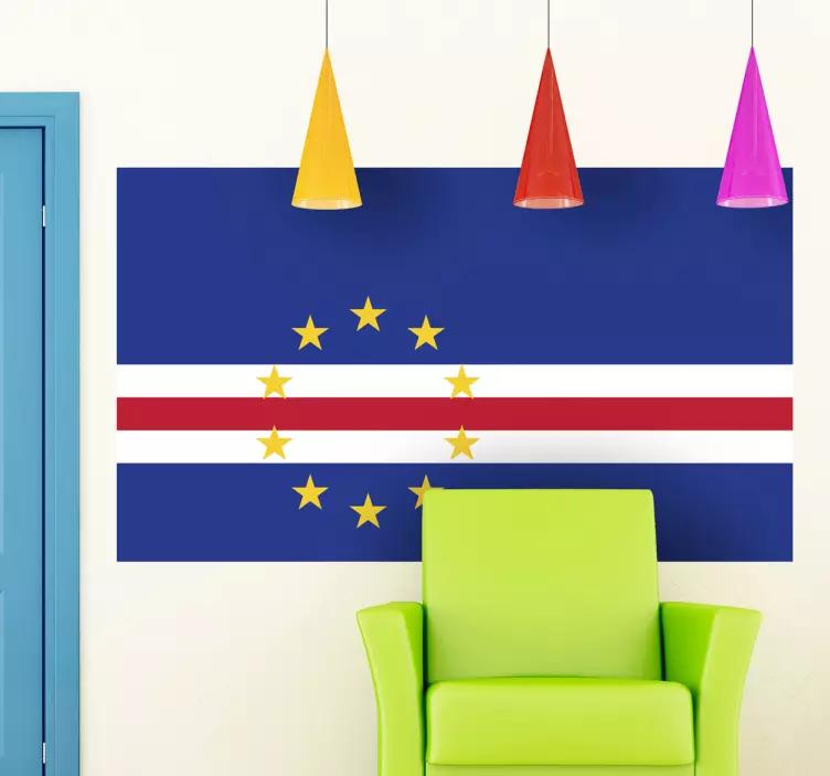 Cap Verde Banner flag sticker - TenStickers
