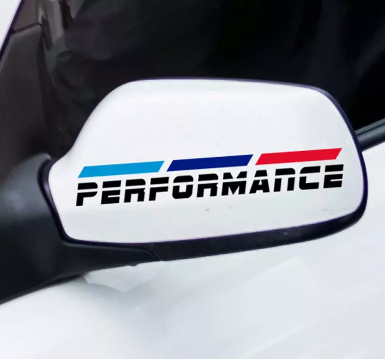 Car Mirrors Performance Car Sticker - TenStickers