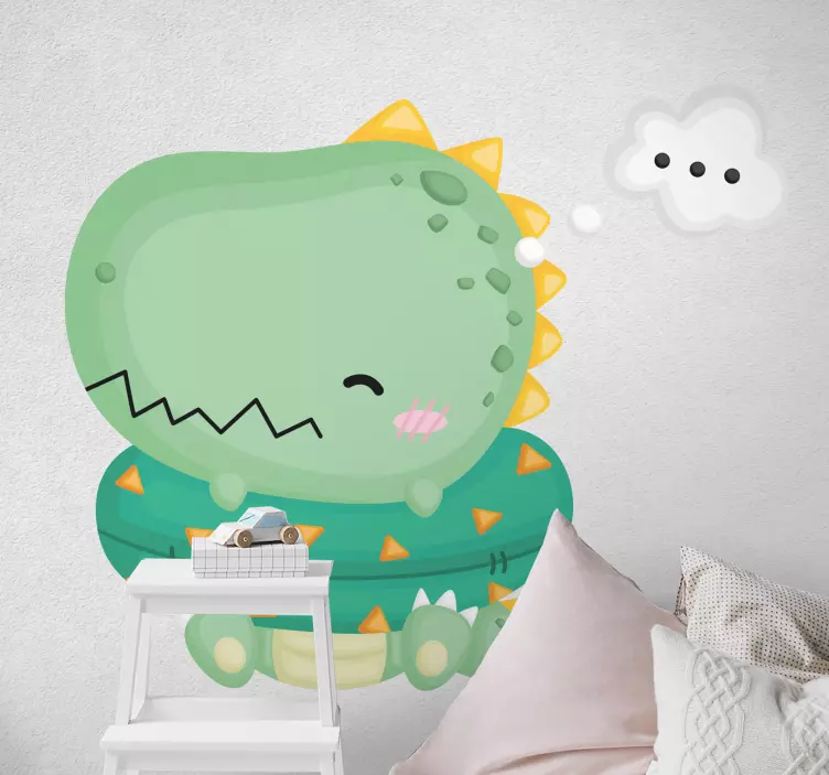 Cartoon dinosaur wall sticker - TenStickers