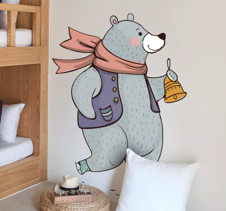 Charming Bear Character pet wall art - TenStickers
