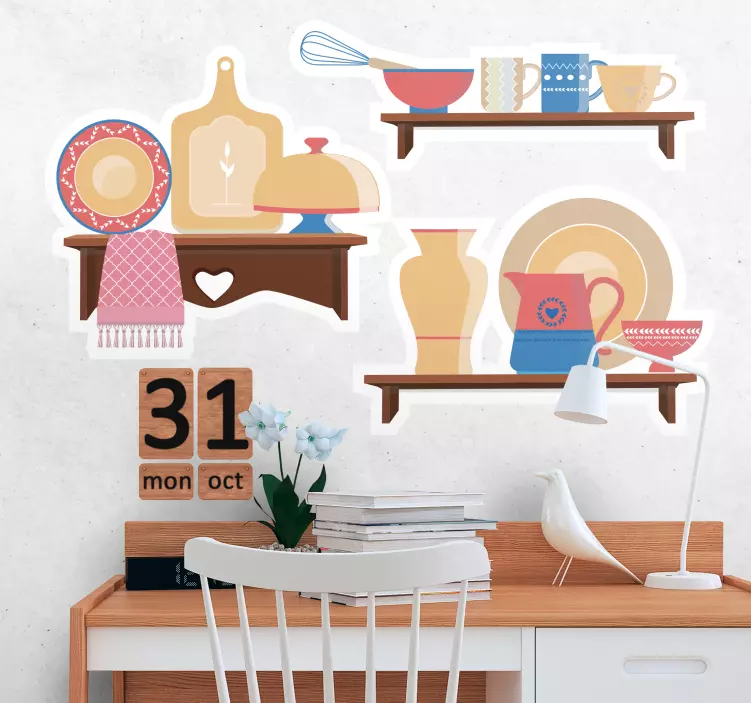 Charming Kitchen Display cuisine wall sticker - TenStickers