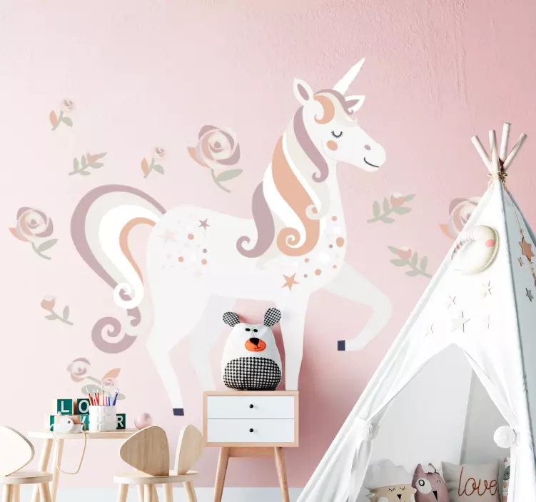 Charming Unicorn Design wall stickers for kid - TenStickers