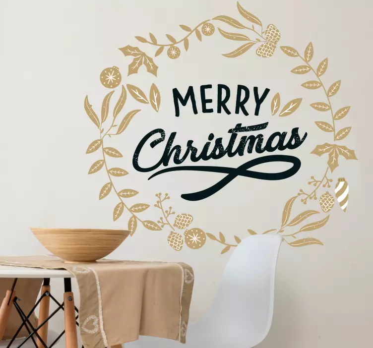 Christmas sticker joyful holiday greeting - TenStickers