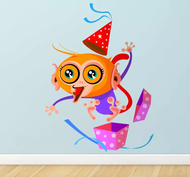 Cheerful Party Monkey wall stickers for kid - TenStickers