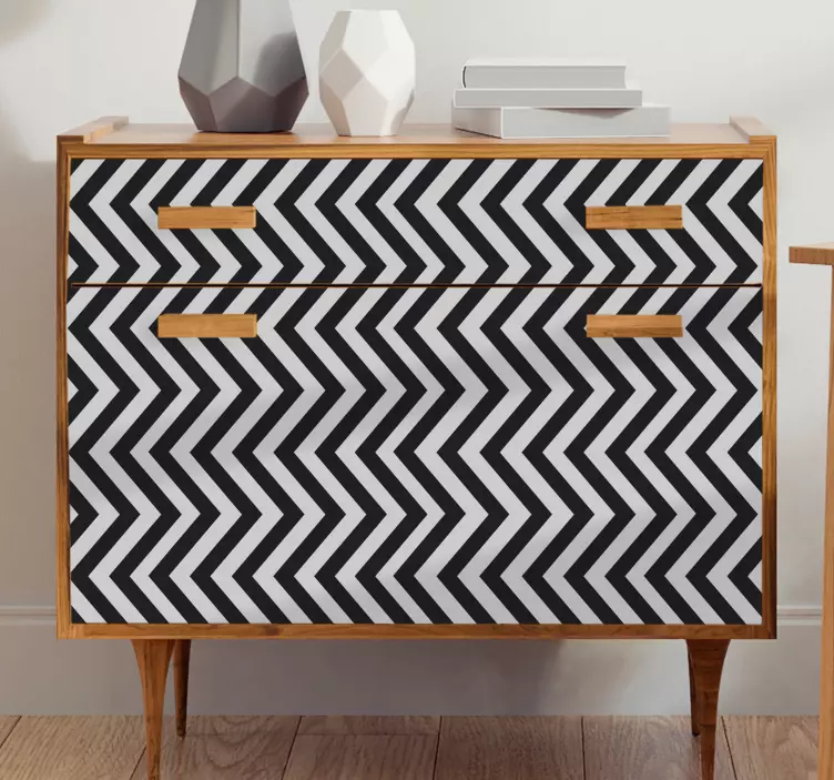 Chevron Pattern Accent furniture sticker - TenStickers