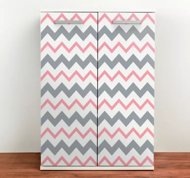 Chevron Patterned Finish furniture sticker - TenStickers