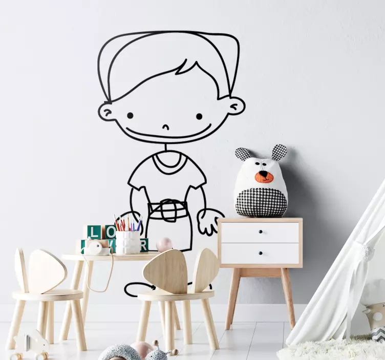 Child Character Illustration wall stickers for kid - TenStickers