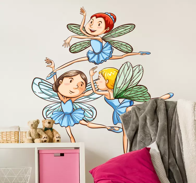 Child fairies fantasy wall sticker - TenStickers