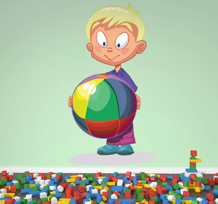Child with Ball wall stickers for kid - TenStickers
