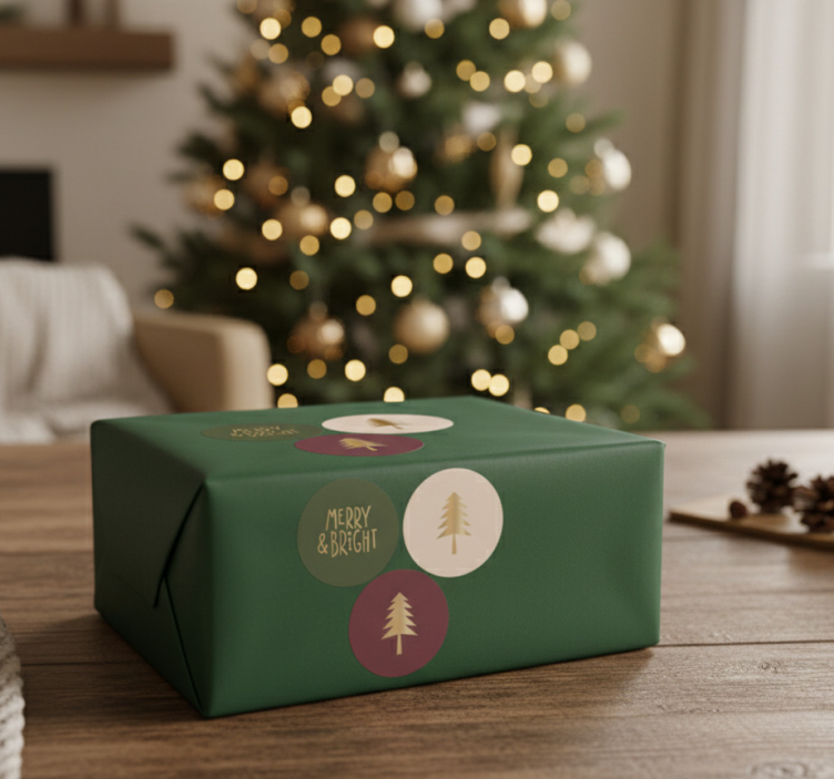 Christmas sticker classic holiday design - TenStickers