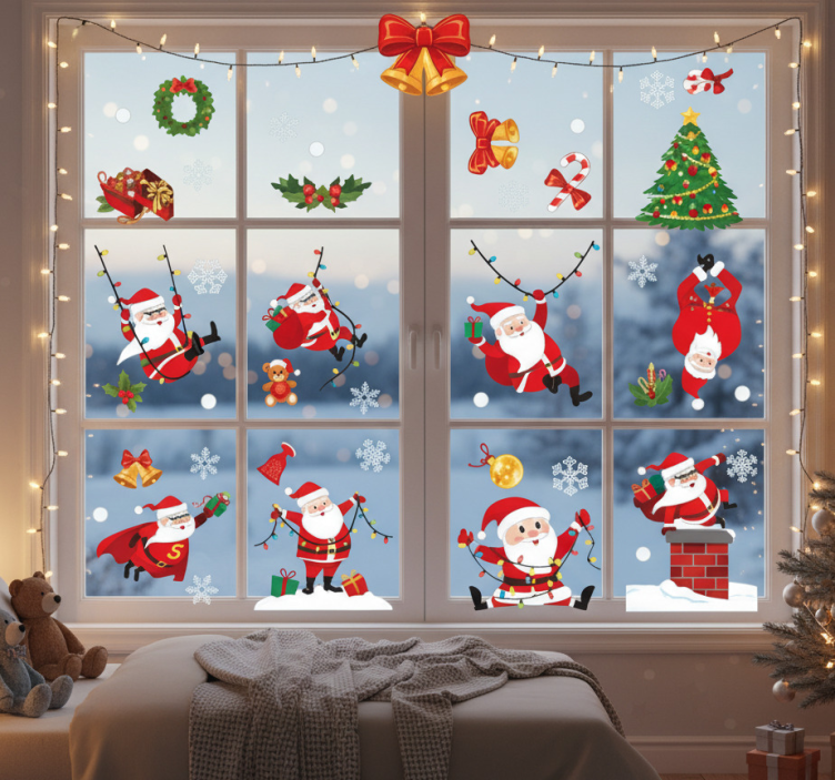 Christmas sticker window decoration set - TenStickers