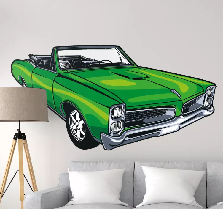 Classic convertible car sticker - TenStickers