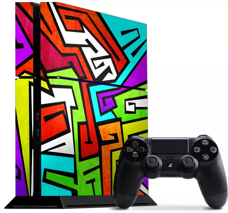 Classic graffiti PS4 decal - TenStickers